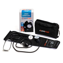 Load image into Gallery viewer, Professional Manual Blood Pressure Cuff Paramed Comfort Black