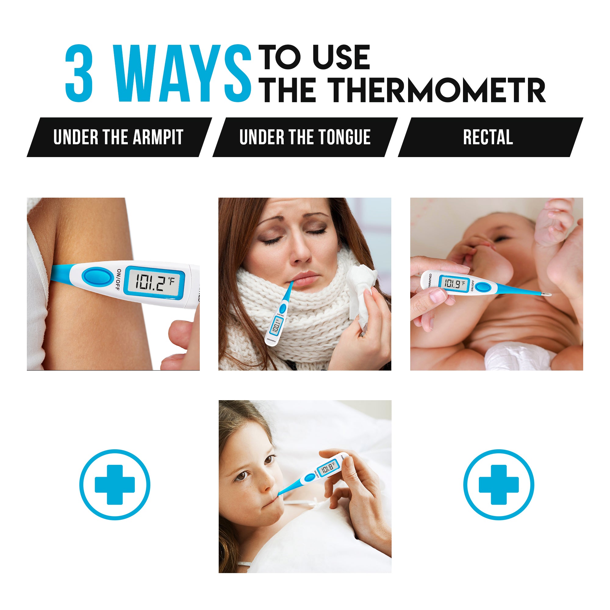 Tempa·DOT Disposable Oral Thermometer 1 Minute Oral 3 Minutes Axillary