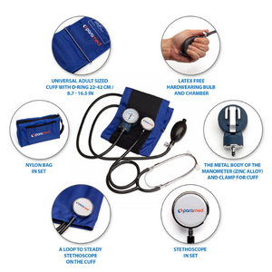 Blue Blood Pressure Cuff Paramed Comfort